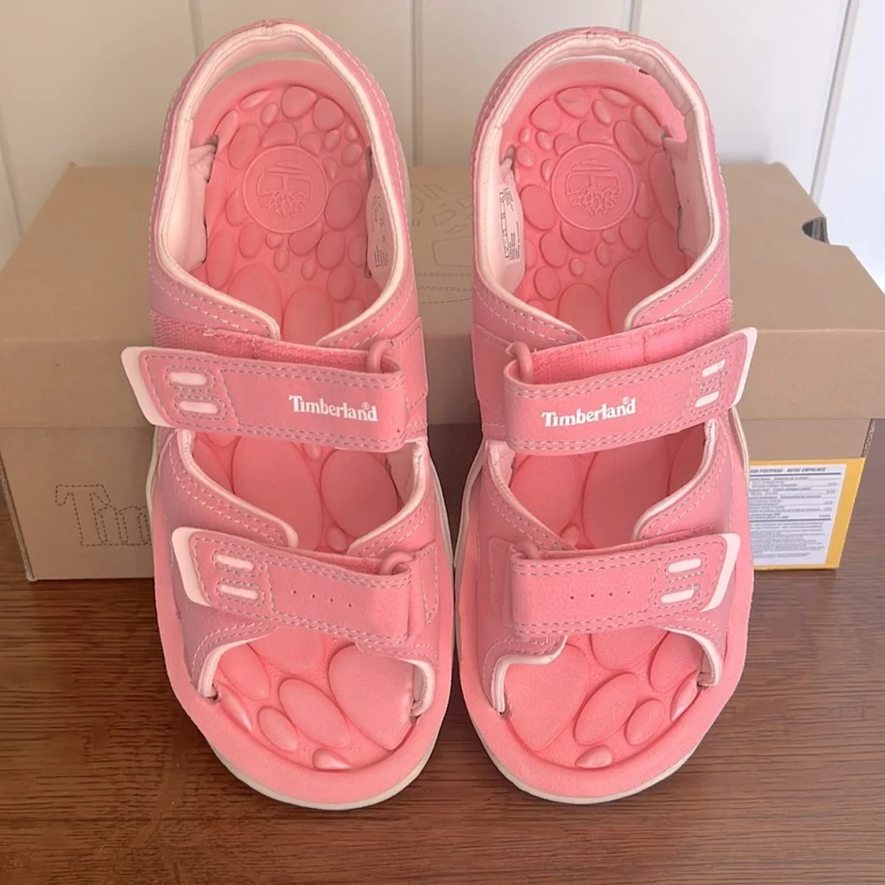 Timberland sandals Juniors size 6 sandstomper new in Box Pink (fits me womens 7)